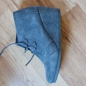 Toms Kala Wedge Ankle Bootie Gunmetal Gray Size 8.5